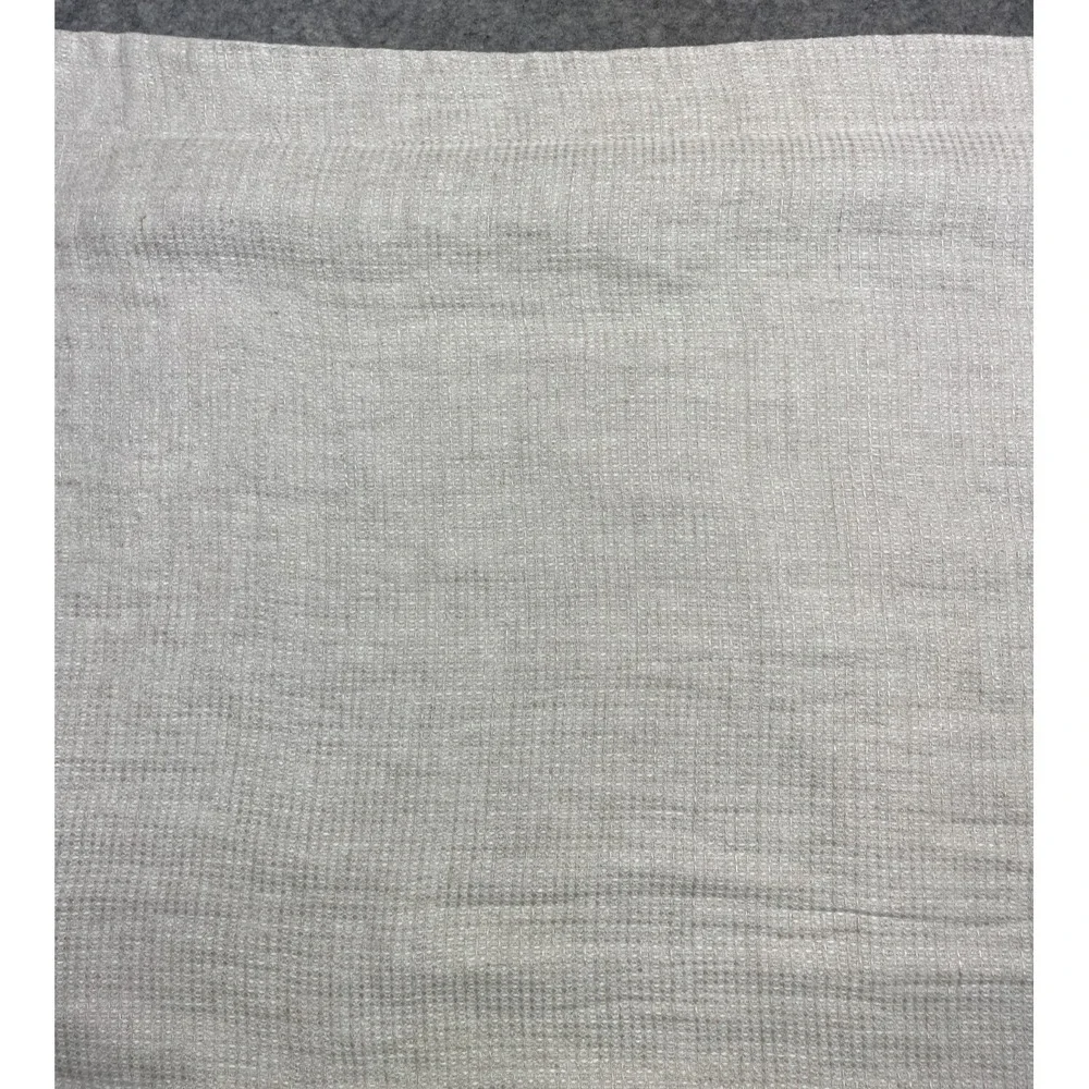 2 Pottery Barn Belgian Flax Linen Waffle Weave King Shams Beige
